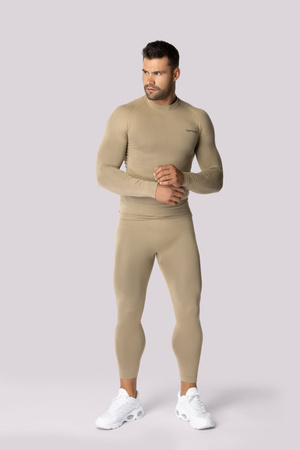 Legginsy termoaktywne ALPHA, męskie - Sand