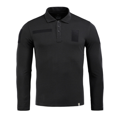 M-Tac Koszula Taktyczna Polo z długim rękawem 65/35  - Black