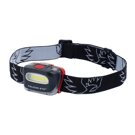 Falcon Eye - Latarka czołowa Blaze - COB LED - 130 lm - Czarna / Czerwona - FHL0027