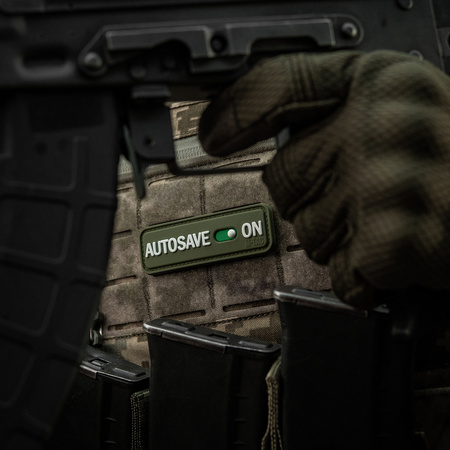 Naszywka Autosave PVC  - Olive