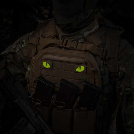 Naszywka Tiger Eyes Laser Cut (para)  - Coyote/Yellow