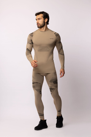 Legginsy termoaktywne TACTICAL, męskie - Sand