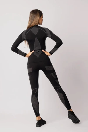 Legginsy termoaktywne THERMO-EVO, damskie - Black / Grey