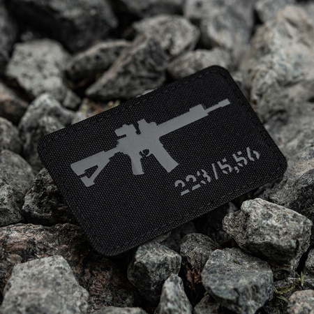 Naszywka AR-15 223/5,56  - Black/Grey