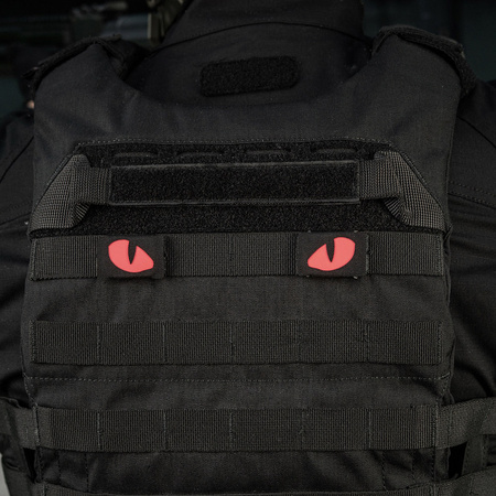 Naszywka Tiger Eyes Laser Cut (para)  - Black/Red
