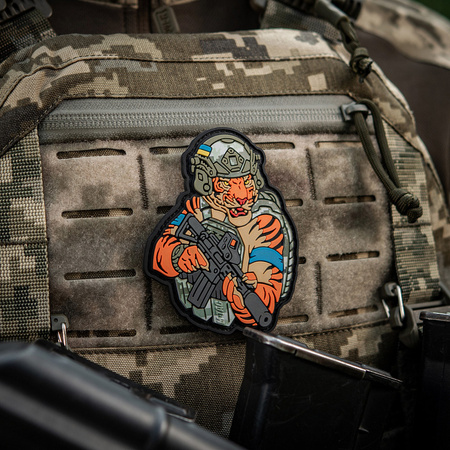 Naszywka Tiger Niebieska Opaska PVC  - MM14