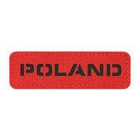 M-Tac naszywka Poland 25x80 Laser Cut  - Red/Black