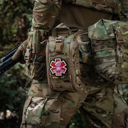 Naszywka Paramedic miś (PVC)  - Pink/Black