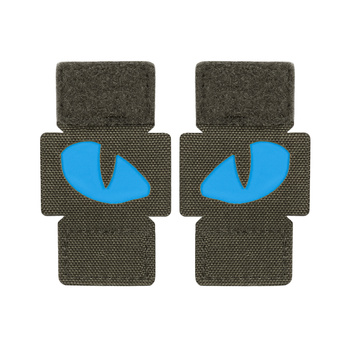 Naszywka Tiger Eyes Laser Cut (para) - Ranger Green/Blue