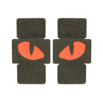 Naszywka Tiger Eyes Laser Cut (para) - Ranger Green/Red