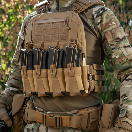 Przedni Panel na Kamizelkę Taktyczną Cuirass QRS na Magazynki  - Coyote