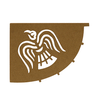 Naszywka Sztandar Wrona Cięta Laser Cut - Coyote