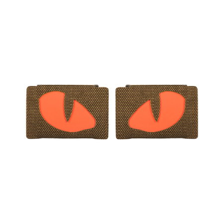 Naszywka Tiger Eyes Laser Cut (para)  - Coyote/Red