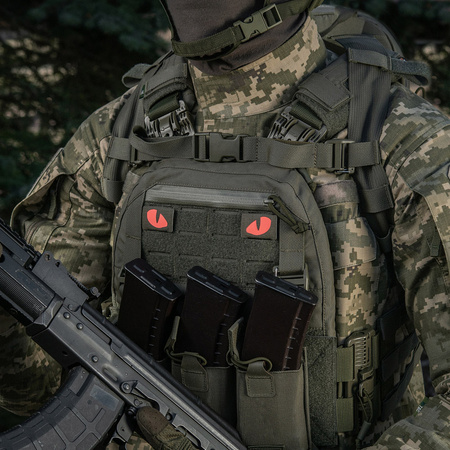 Naszywka Tiger Eyes Laser Cut (para)  - Ranger Green/Red