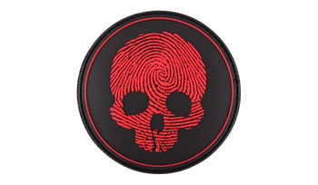 101 Inc. - Naszywka 3D - Fingerprint Skull - Czerwony