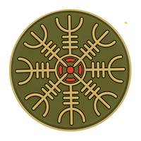 Naszywka Hełm Grozy PVC  - Olive