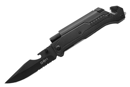 Nóż Ratowniczy BSH ADVENTURE  3w1  N-061Z Latarka Krzesiwo