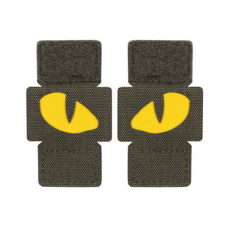 Naszywka Tiger Eyes Laser Cut (para)  - Ranger Green/Yellow