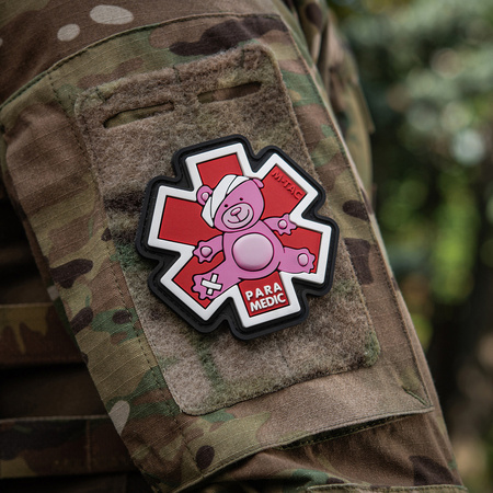 Naszywka Paramedic miś (PVC)  - Pink/Black
