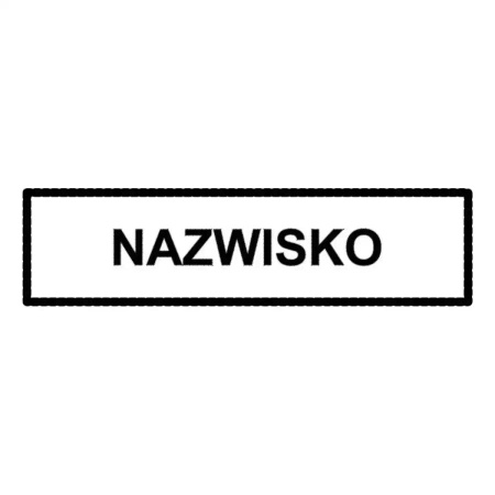 Naszywka Identyfikacyjna Prostokątna z rzepem