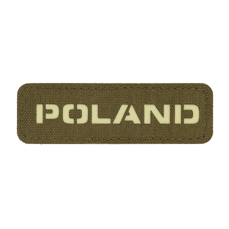 Naszywka Poland 25x80 Laser Cut  - Ranger Green/GID