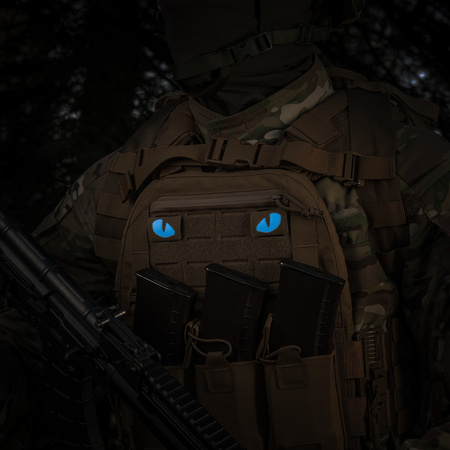Naszywka Tiger Eyes Laser Cut (para)  - Coyote/Blue