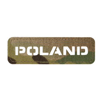 Naszywka Poland (przechodzi na wylot) 25x80 Laser Cut - Multicam
