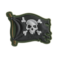 Naszywka Jolly Roger PVC  - Olive/Black