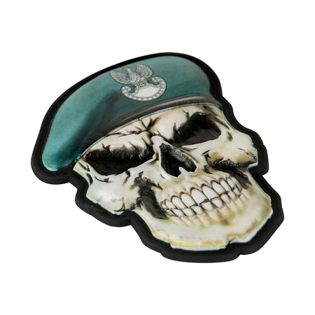 Naszywka Czaszka w Berecie Polska (Wojska Lądowe)  - Green