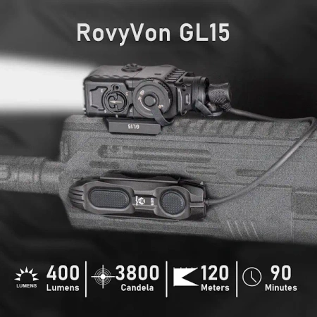 RovyVon GL15 - Światło widoczne i lasery, Black, Pin, Śruba