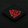 Naszywka Valknut Laser Cut  - Black/Red