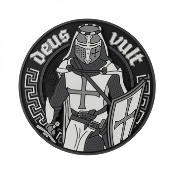 Naszywka Deus Vult 3D PVC - Black