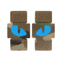 Naszywka Tiger Eyes Laser Cut (para)  - Multicam/Blue