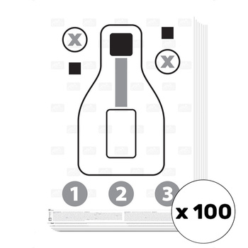 Helikon - Tarcza strzelecka PXQT do broni krótkiej - 100 szt.
