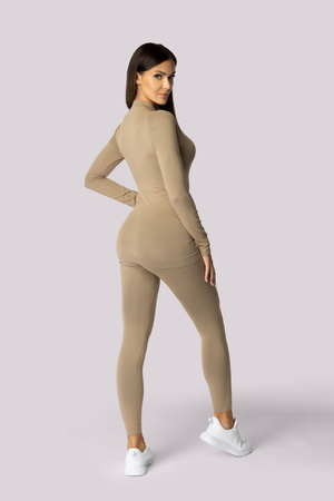 Legginsy termoaktywne ALPHA, damskie - Sand