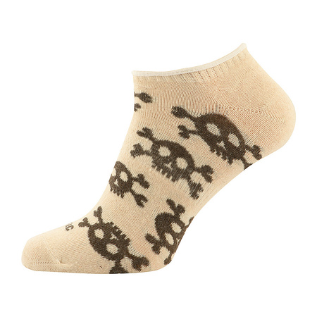 Lekkie letnie Skarpetki Pirate Skull  - Sand