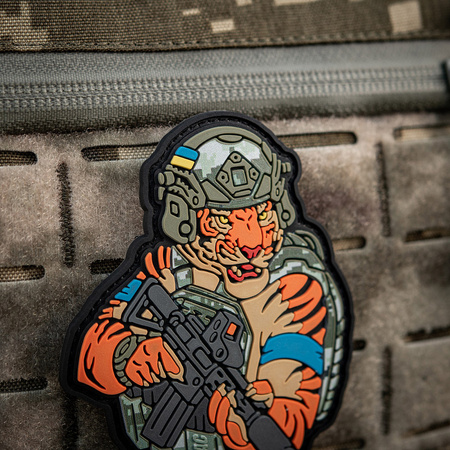 Naszywka Tiger Niebieska Opaska PVC  - MM14