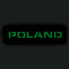 Naszywka Poland 25x80 Laser Cut  - Coyote/GID