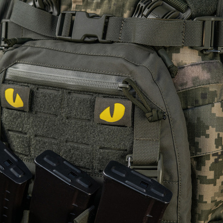 Naszywka Tiger Eyes Laser Cut (para)  - Ranger Green/Yellow