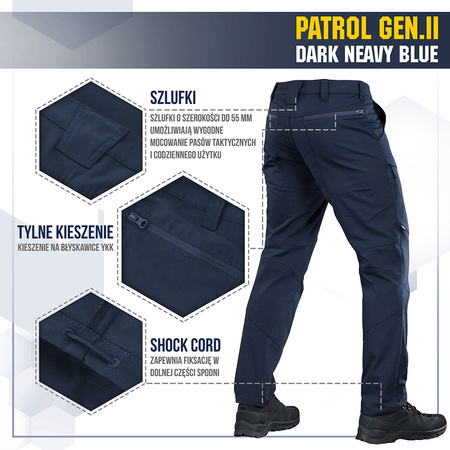 M-Tac Spodnie Patrol Gen II Flex  - Dark Navy Blue