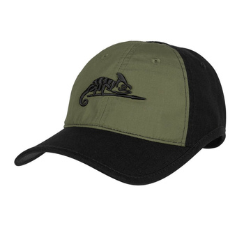 Helikon - Czapka Logo Cap - Czarny / Zielony OD - CZ-LGC-PR-0102B