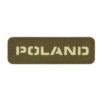 Naszywka Poland 25x80 Laser Cut - Ranger Green/GID
