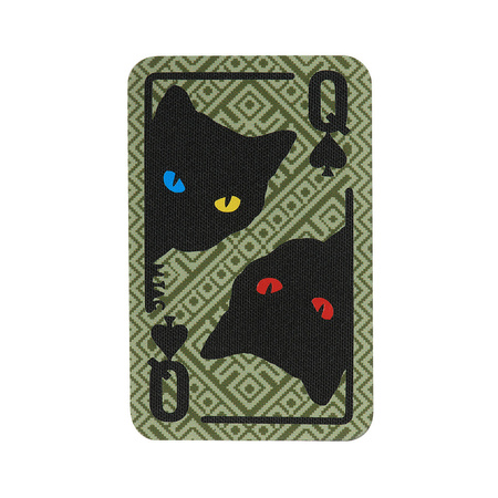 Naszywka Queen of Spades (Ornament)  - Olive