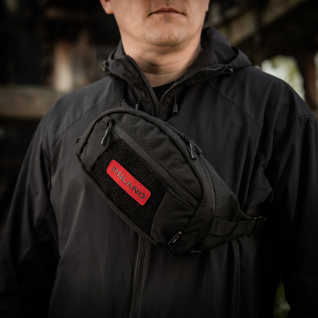 M-Tac naszywka Poland 25x80 Laser Cut  - Red/Black