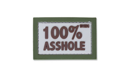 101 Inc. - Naszywka 3D - 100% Asshole - Piaskowy