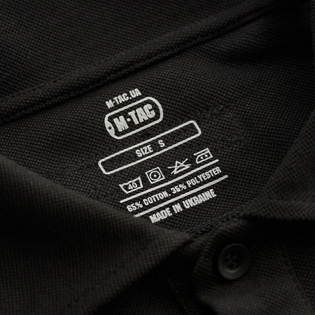 M-Tac Koszula Taktyczna Polo z długim rękawem 65/35  - Black