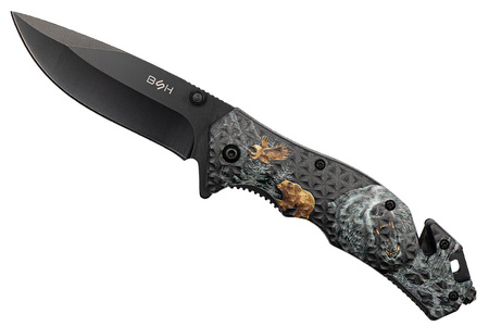 Nóż Ratowniczy BSH ADVENTURE N-353E Sprężynowy