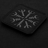 Naszywka Helm Grozy cieta Laser Cut  - Black/Grey