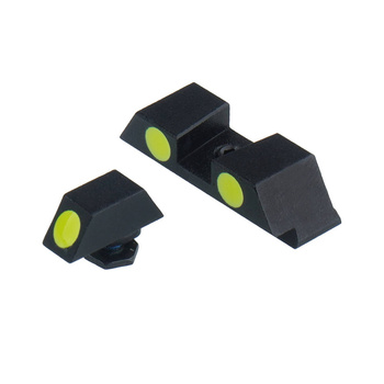 Vector Optics - Muszka i szczerbinka światłowodowa Combo - Glock - Krótkie - Zielone - SCIS-06