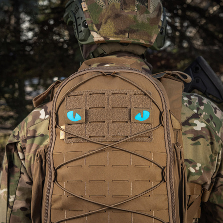 Naszywka Tiger Eyes Laser Cut (para)  - Coyote/Blue